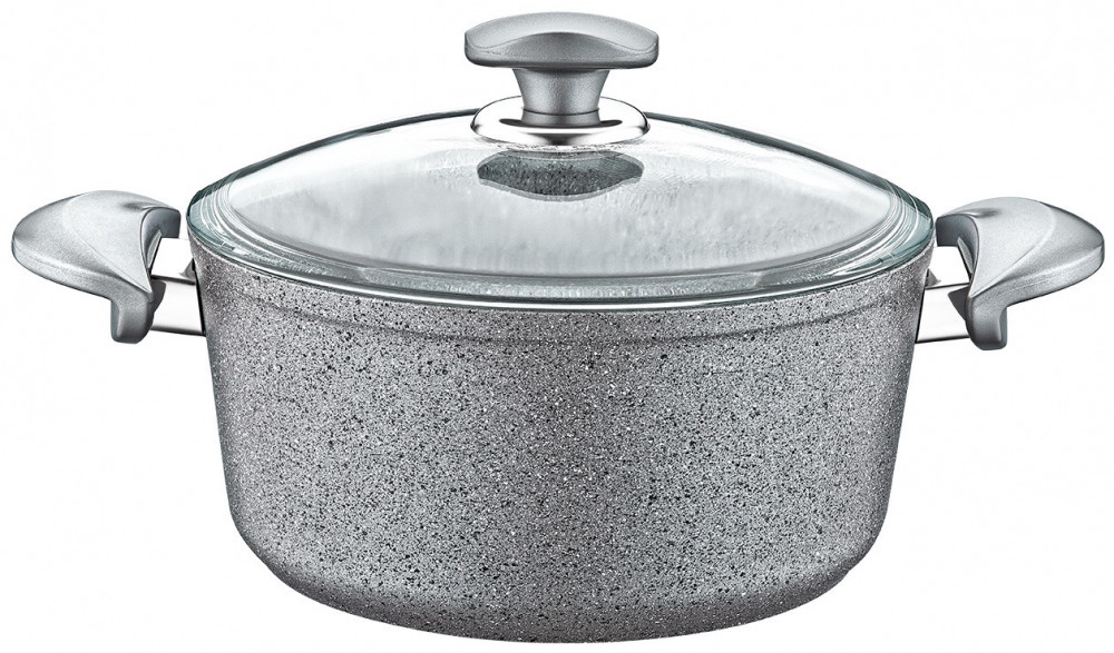 

Кастрюля со стеклянной крышкой Oms 3110-24-Grey 4.3 л 24 см