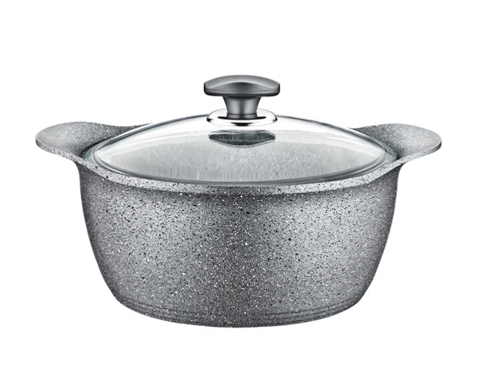 

Кастрюля со стеклянной крышкой Oms 3120-22-grey 22 см 3.7 л