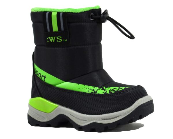 

Дутики WeeSTEP арт.7055-BK, чорний-зелений, 22р