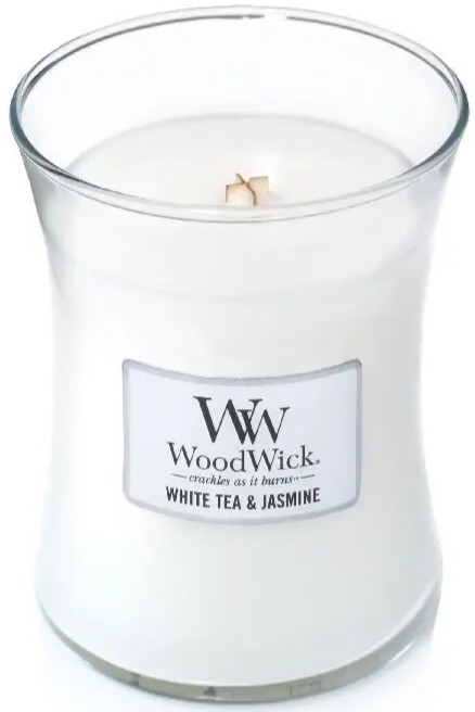 

Ароматична свіча WoodWick Medium White Tea & Jasmine 275 г
