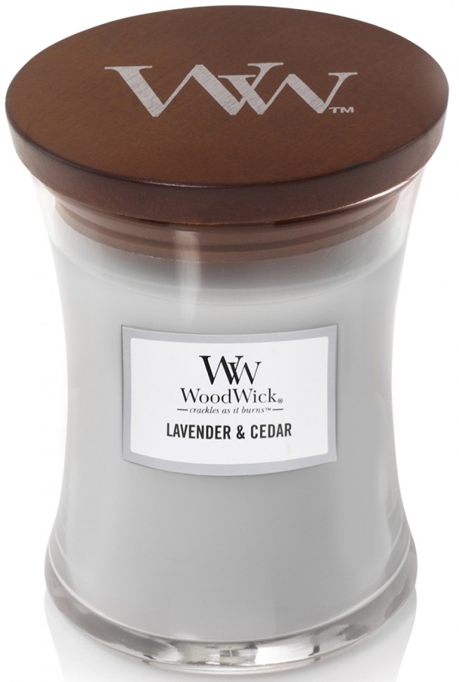 

Ароматична свіча WoodWick Medium Lavender & Cedar 275 г