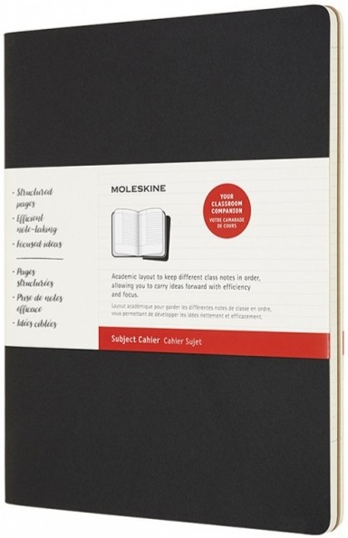 

Набір зошитів Moleskine Cahier Subject XXL 21,6 х 27,9 см чорний/бежевий