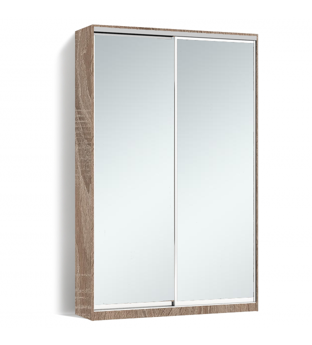 

Шкаф-купе Алекса-Д 240х45x120 Дуб трюфель фасады Зеркало профиль Серебро