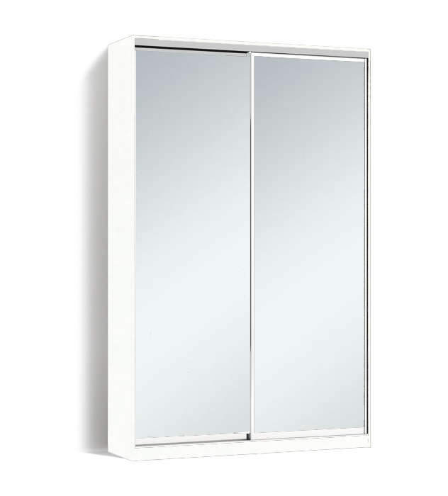 

Шкаф-купе Алекса-Д 240х45x120 Белый фасады Зеркало профиль Серебро