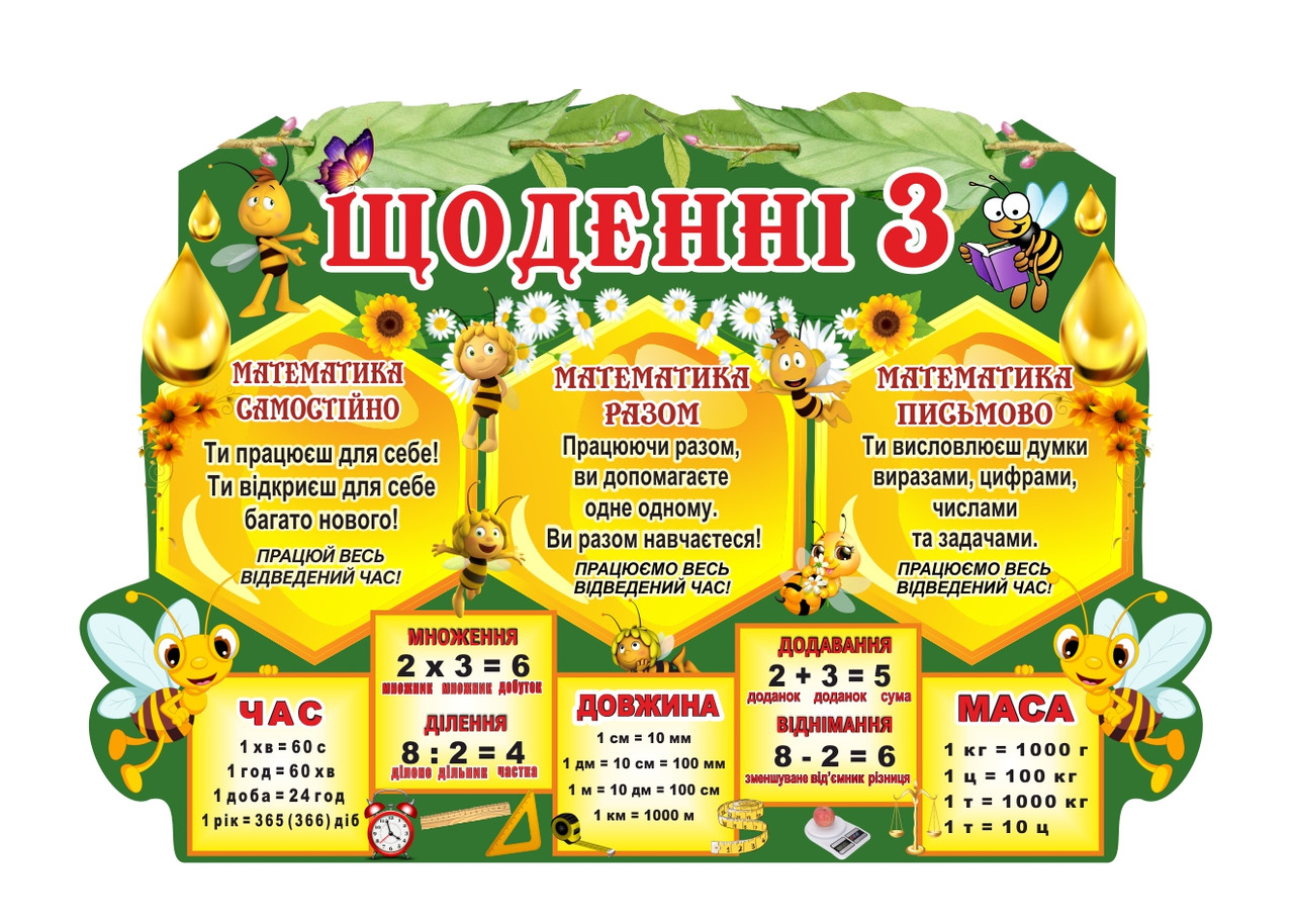 

Стенд НУШ "Щоденні 3" ColorIT НУШ110025