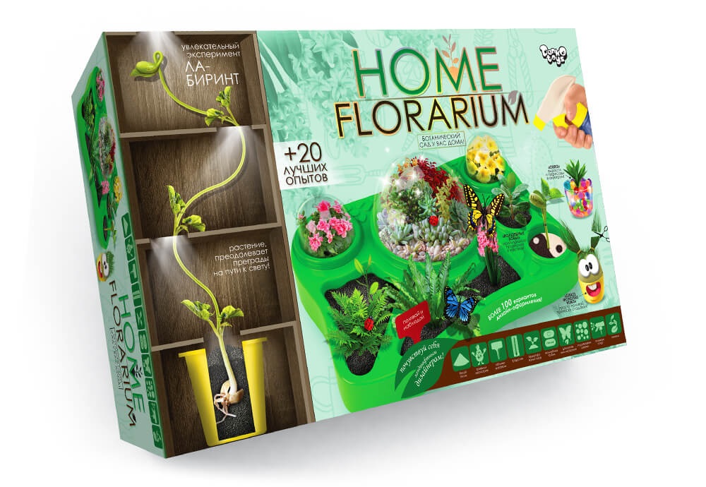 

Набор для выращивания растений "Home Florarium DANKO TOYS" укр HFL-01-01U