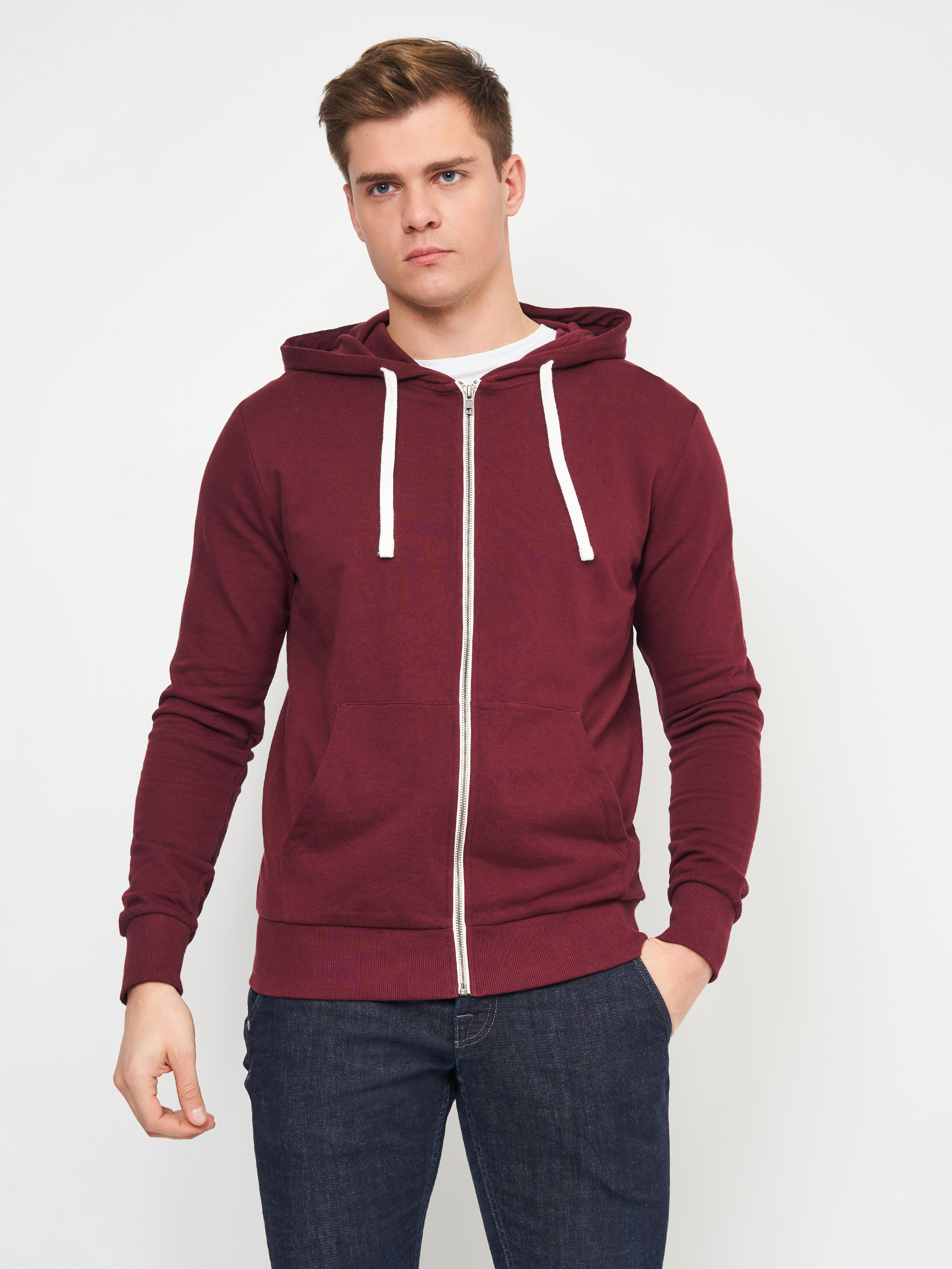 

Толстовка Jack & Jones XAZ139423NYDS  Бордовая, Толстовка Jack & Jones XAZ139423NYDS L Бордовая