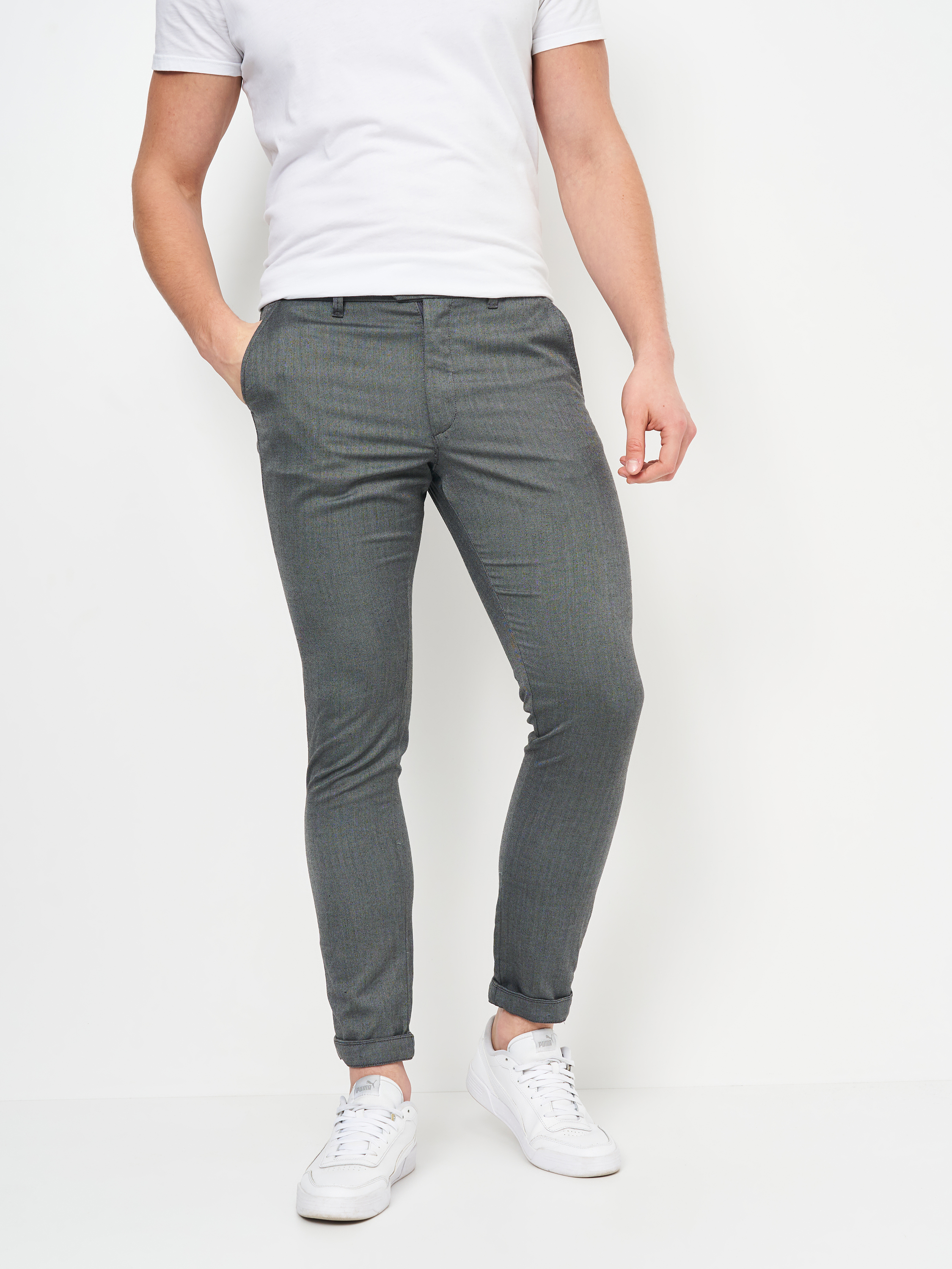 

Брюки Jack & Jones XAZ209557HFOW 32/32 Серые в полоску