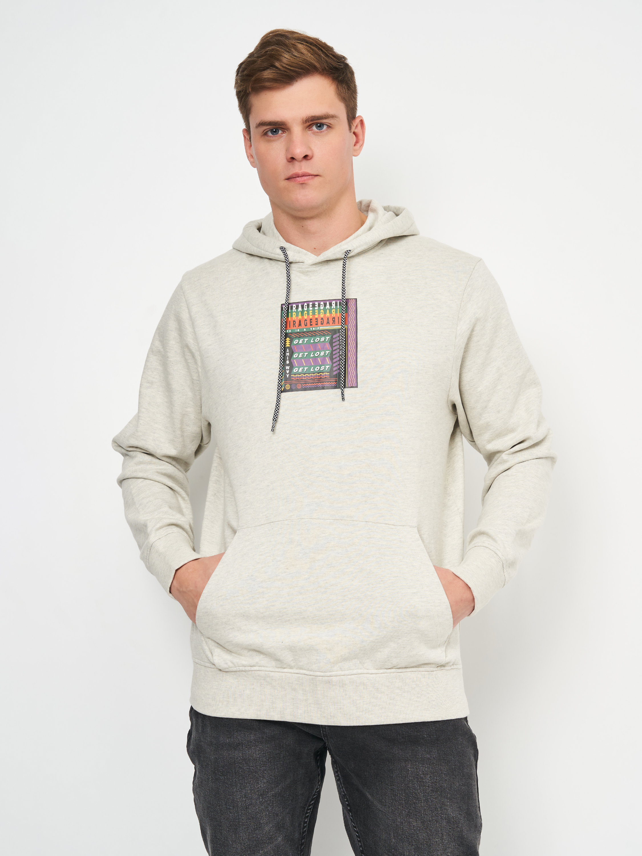 

Худи Jack & Jones XAZ209171XMIP  Серое с принтом, Худи Jack & Jones XAZ209171XMIP L Серое с принтом
