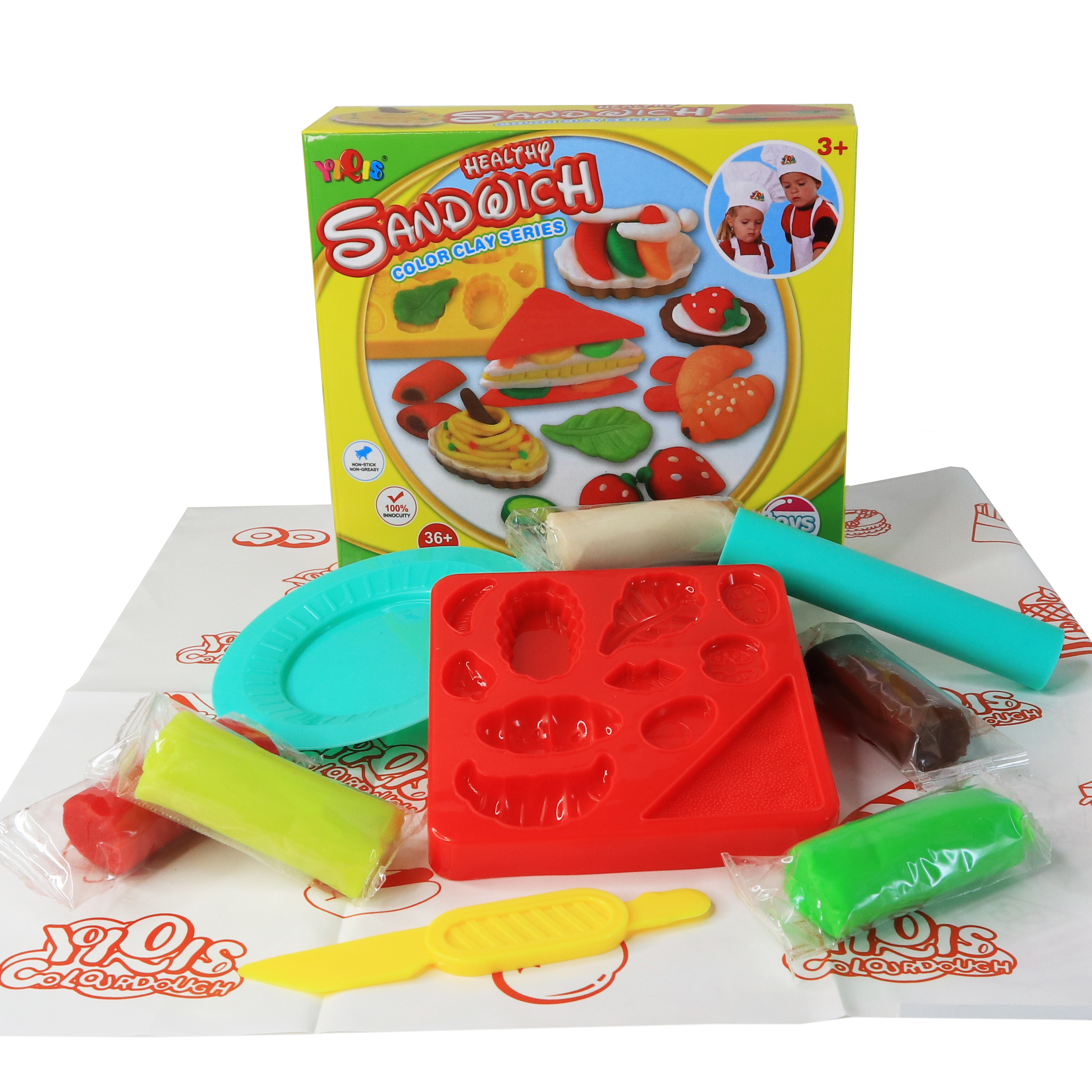 

Набор пластилина для лепки M+ Alento Playdough Healthy Sandwich