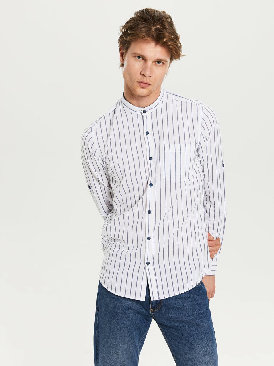 

Мужская рубашка LC Waikiki с воротником-стойка  Белая ( LCWShirt-2702, Мужская рубашка LC Waikiki с воротником-стойка L Белая ( LCWShirt-2702)