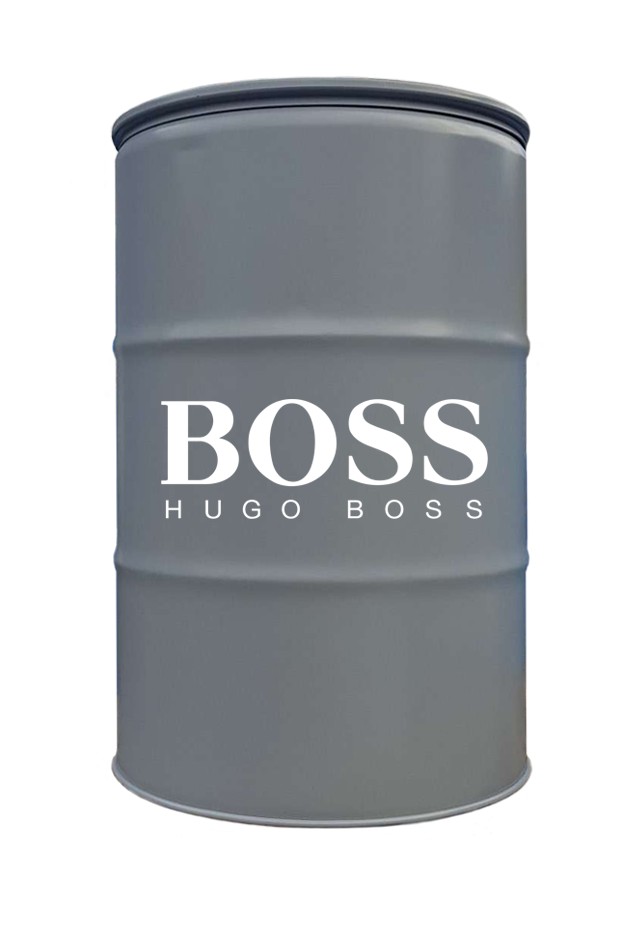 

Бочка дизайнерская в стиле LOFT (ЛОФТ) Тарне Рішення 1А2 внутреннее покрытие чёрное 200л серая HUGO BOSS