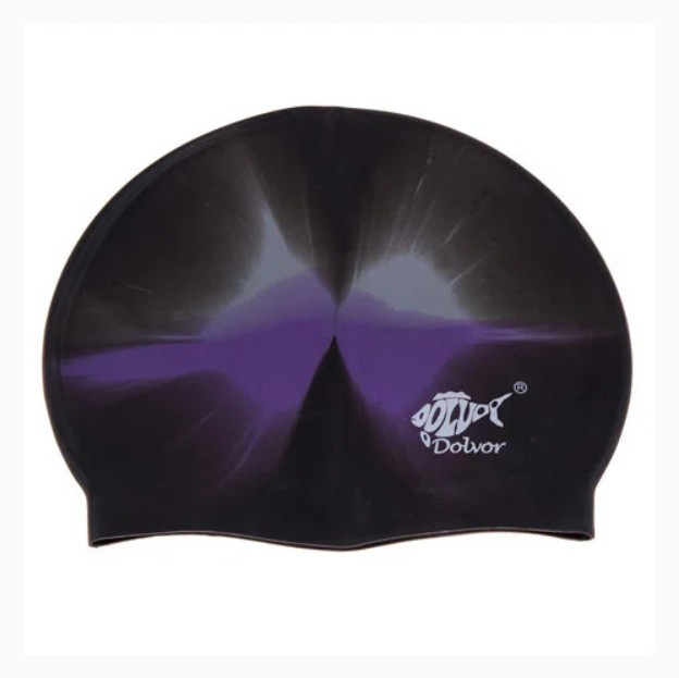 

Удобная шапочка для плавания в бассейне силиконовая взрослая для мужчин женщин DOLVOR Черный АНDLV-MC