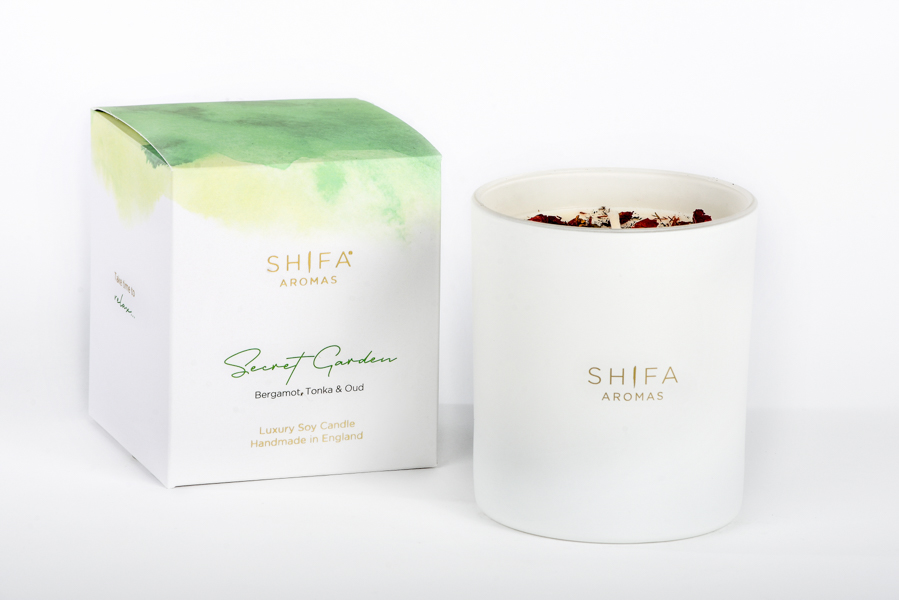 

Свеча Shifa Aromas Тайный сад 220 г в стекле