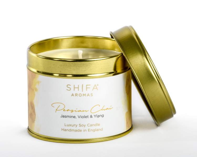 

Свеча Shifa Aromas Персидский чай 200 г в жестяной баночке