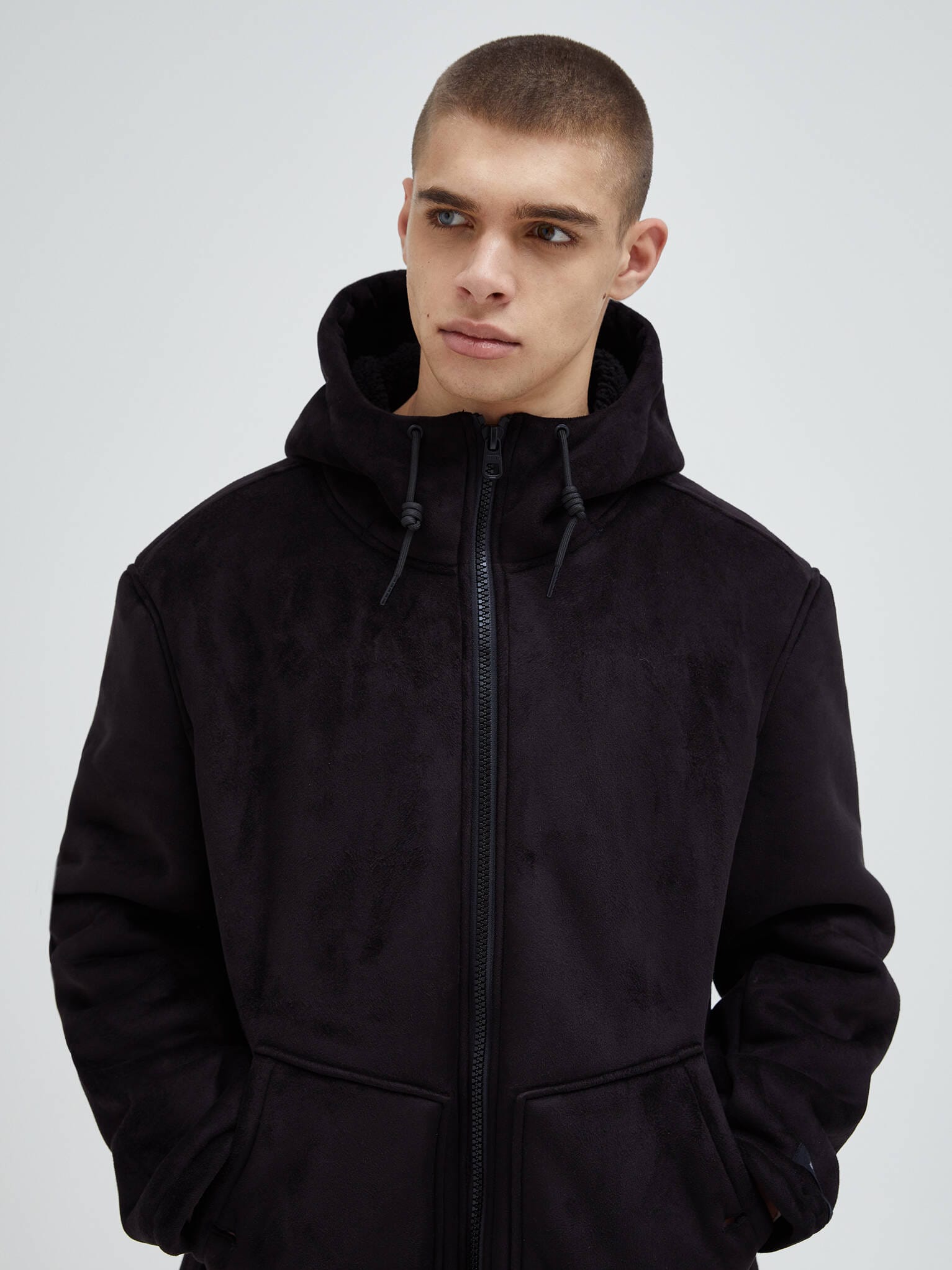 

Дубленка Pull & Bear 4711/511/800  Темно-коричневая, Дубленка Pull & Bear 4711/511/800 L Темно-коричневая