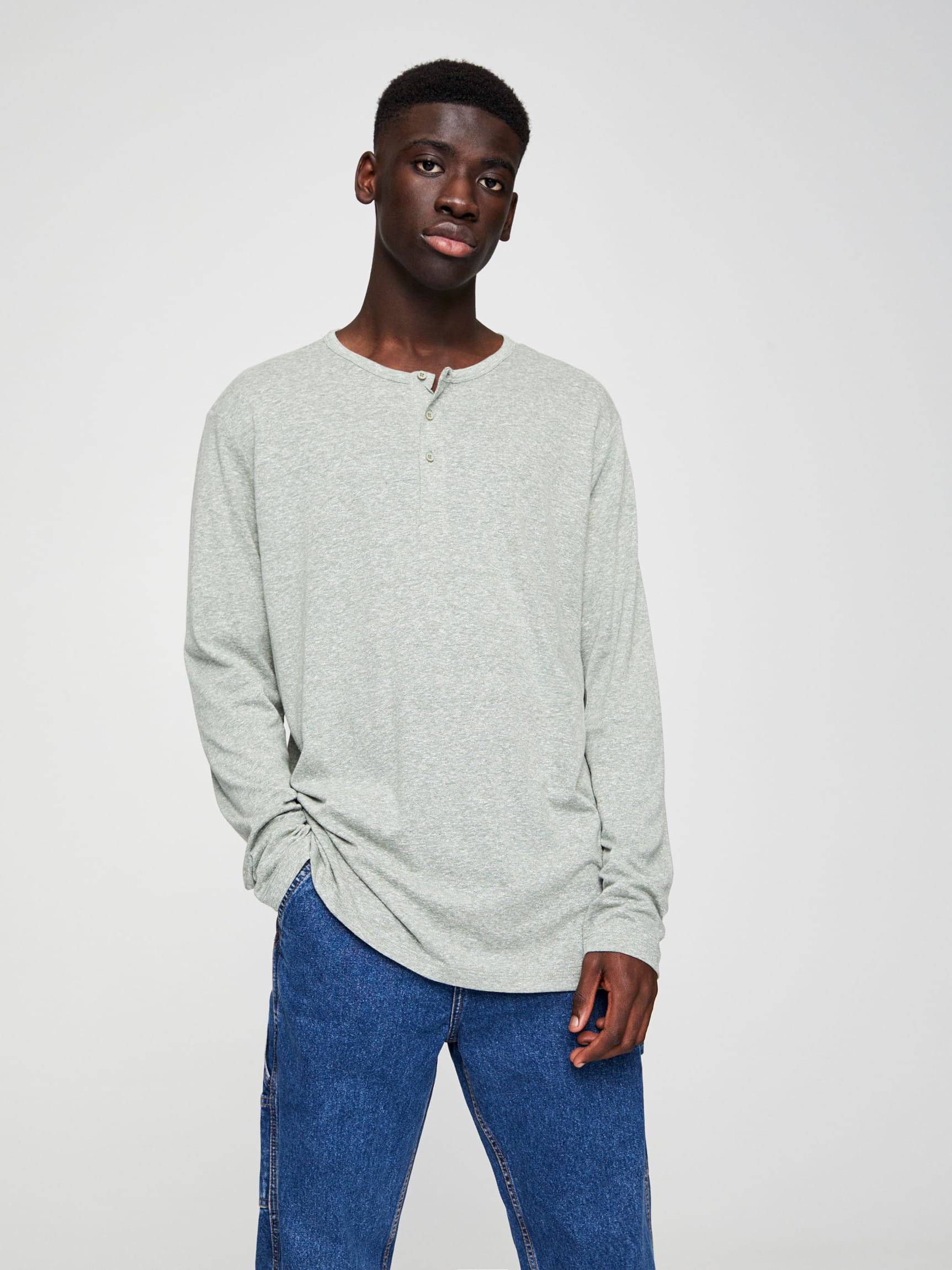 

Лонгслив Pull & Bear 5234/500/505  Оливковый, Лонгслив Pull & Bear 5234/500/505 M Оливковый