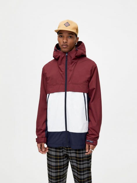 

Куртка Pull & Bear 5710/509/606-ADLA  Темно-синяя-бордовая, Куртка Pull & Bear 5710/509/606-ADLA XXS Темно-синяя-бордовая
