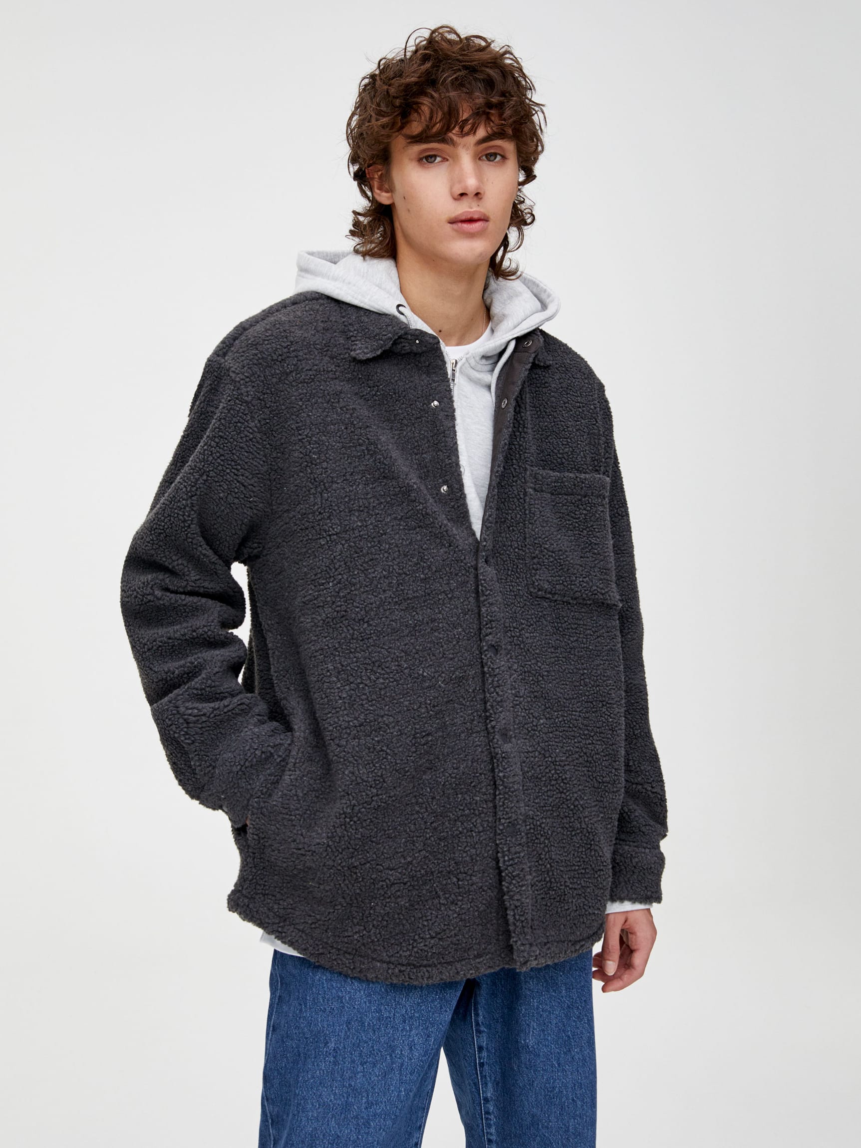 

Куртка-рубашка Pull & Bear 9474/510/809  Графит, Куртка-рубашка Pull & Bear 9474/510/809 XL Графит