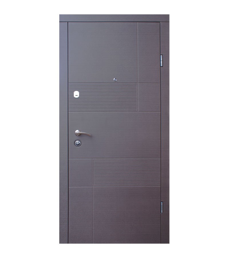 

Двери входные Qdoors Эталон Калифорния 850*2050 квартира венге серый горизонт правая