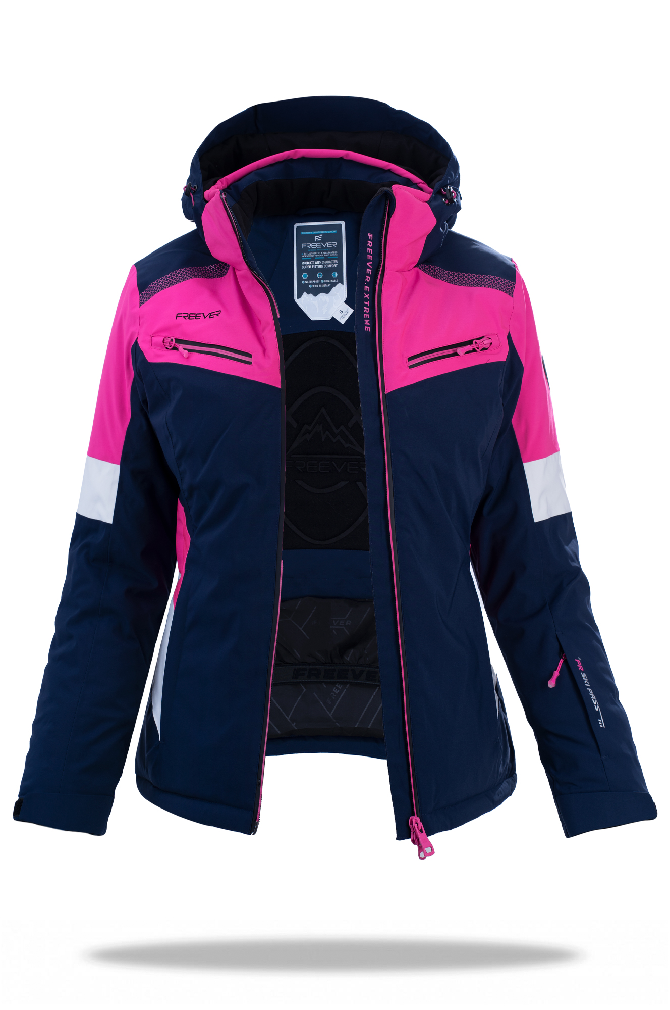 

Горнолыжная куртка женская Freever WF 21619 синяя 3XL