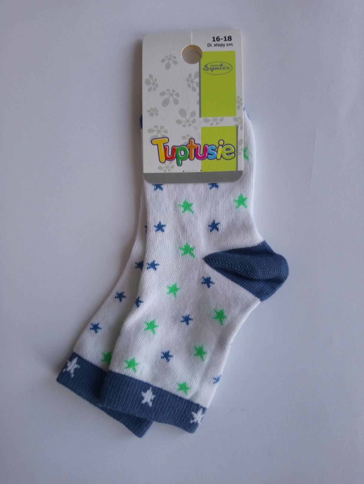 

Шкарпетки дитячі з малюнком Tuptusie SYNTEX (зірки) р. - (16-18 см, Шкарпетки дитячі з малюнком Tuptusie SYNTEX (зірки) р. 25-28 (16-18 см)