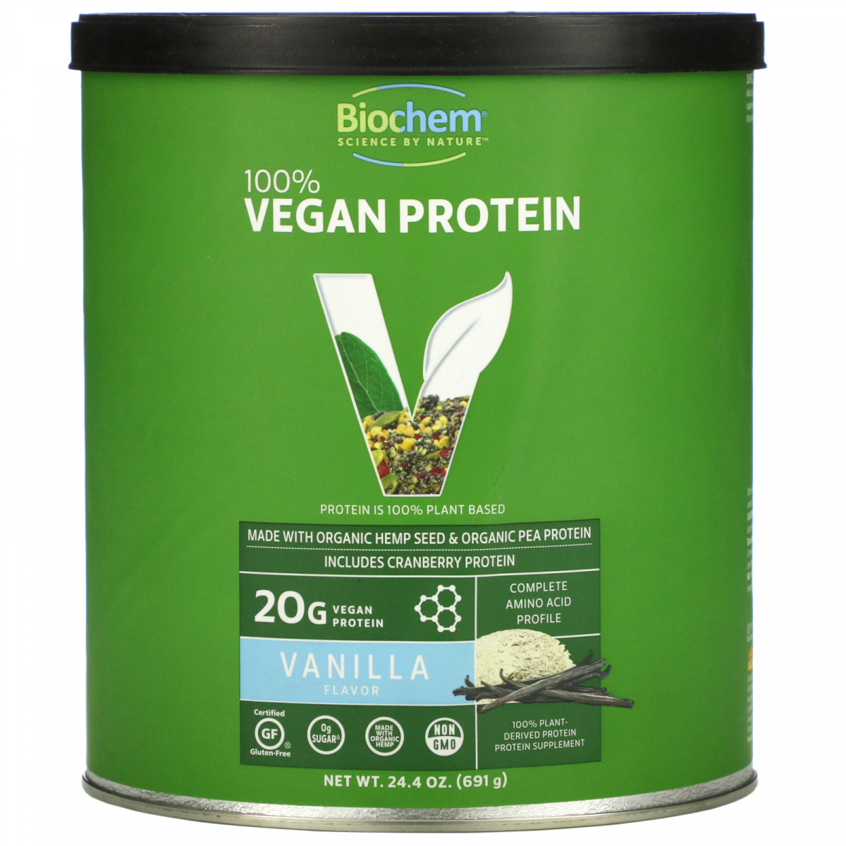 

Веганский протеин Biochem (100% Vegan Protein) 648 г со вкусом ванили