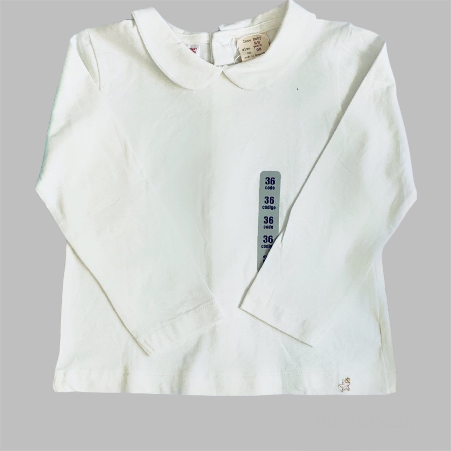 

Лонгслив Zara 98 см Молочный