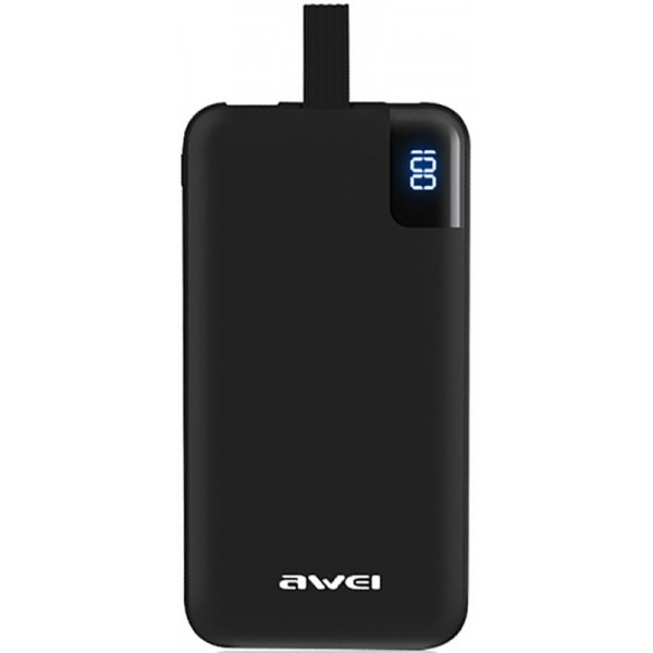 

УМБ AWEI with LCD P67k 10000mAh |1USB/Type-C, 2.1A|