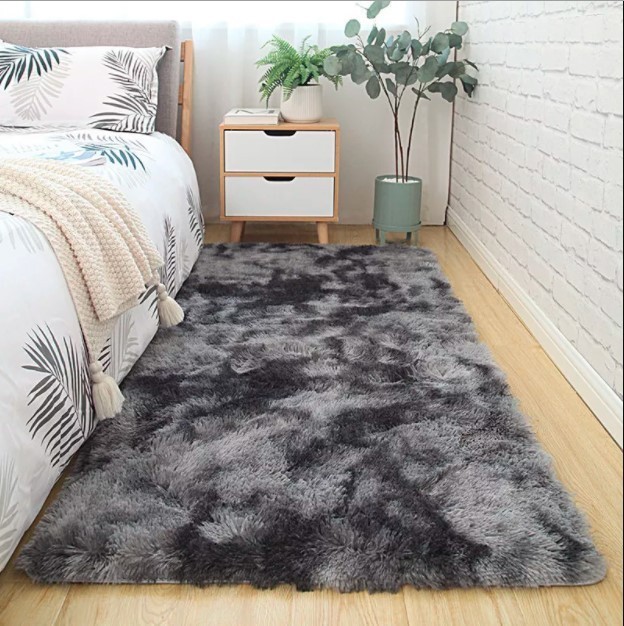 

ПРИКРОВАТНЫЙ ПУШИСТЫЙ КОВРИК ТРАВКА , АНТИСКОЛЬЗЯЩИЙ , 90 х 190 СМ серый