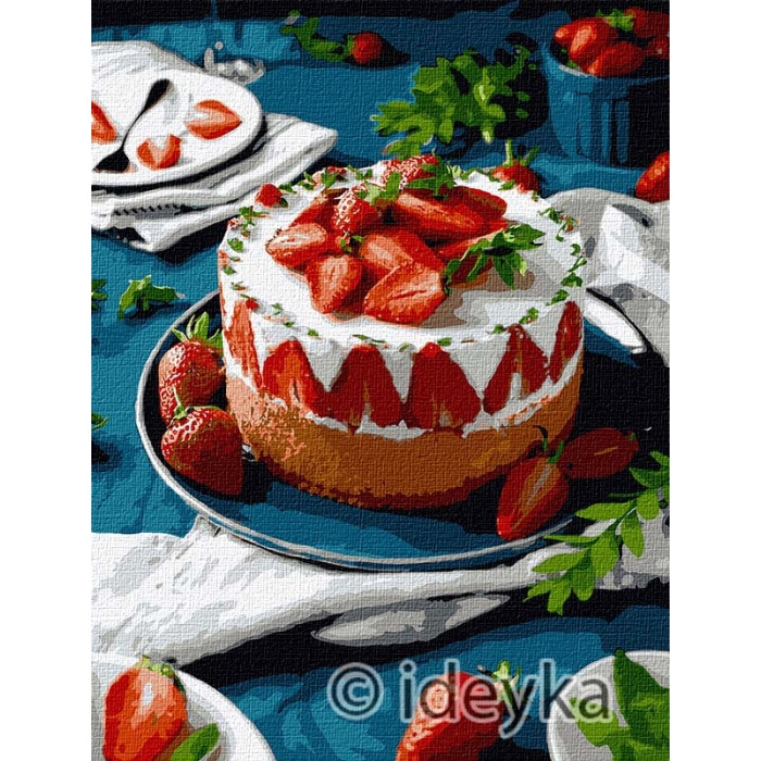 

Набор для росписи по номерам. "Спелая клубничка" 40*50см