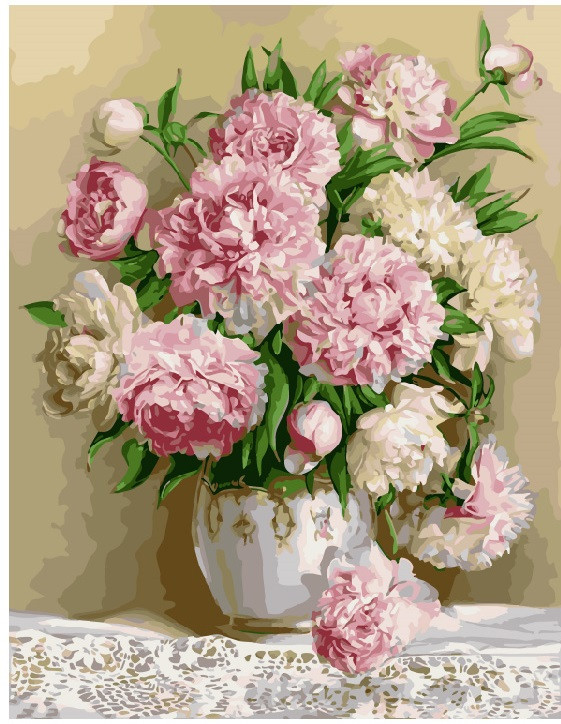 

Картина по номерам. Brushme " Букет пионов " GX8855, 40х50 см