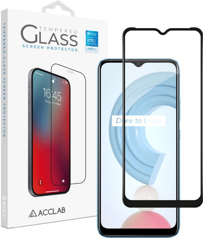 

Защитное стекло ACCLAB Full Glue для Realme C21 Black