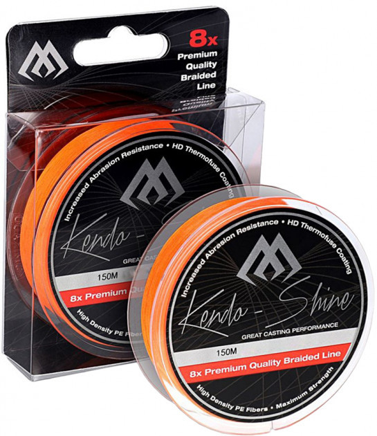 

Шнур рыболовный Mikado Kendo Shine Braid 150 м 0.23 мм 21.75 кг fluo Orange