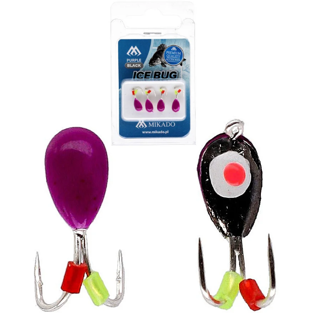 

Мормышка рыболовная Mikado Ice Bug 4 мм 0.85 г 4 шт Purple/Вlack