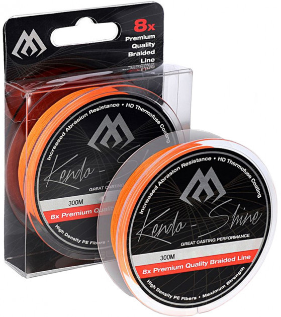 

Шнур рыболовный Mikado Kendo Shine Braid 300 м 0.20 мм 19.86 кг Fluo Orange