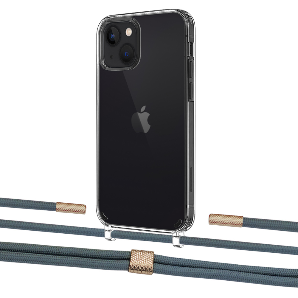 

Чехол Upex Crossbody Protection Case для iPhone 13 mini Crystal with Twine Cactus and Fausset Gold