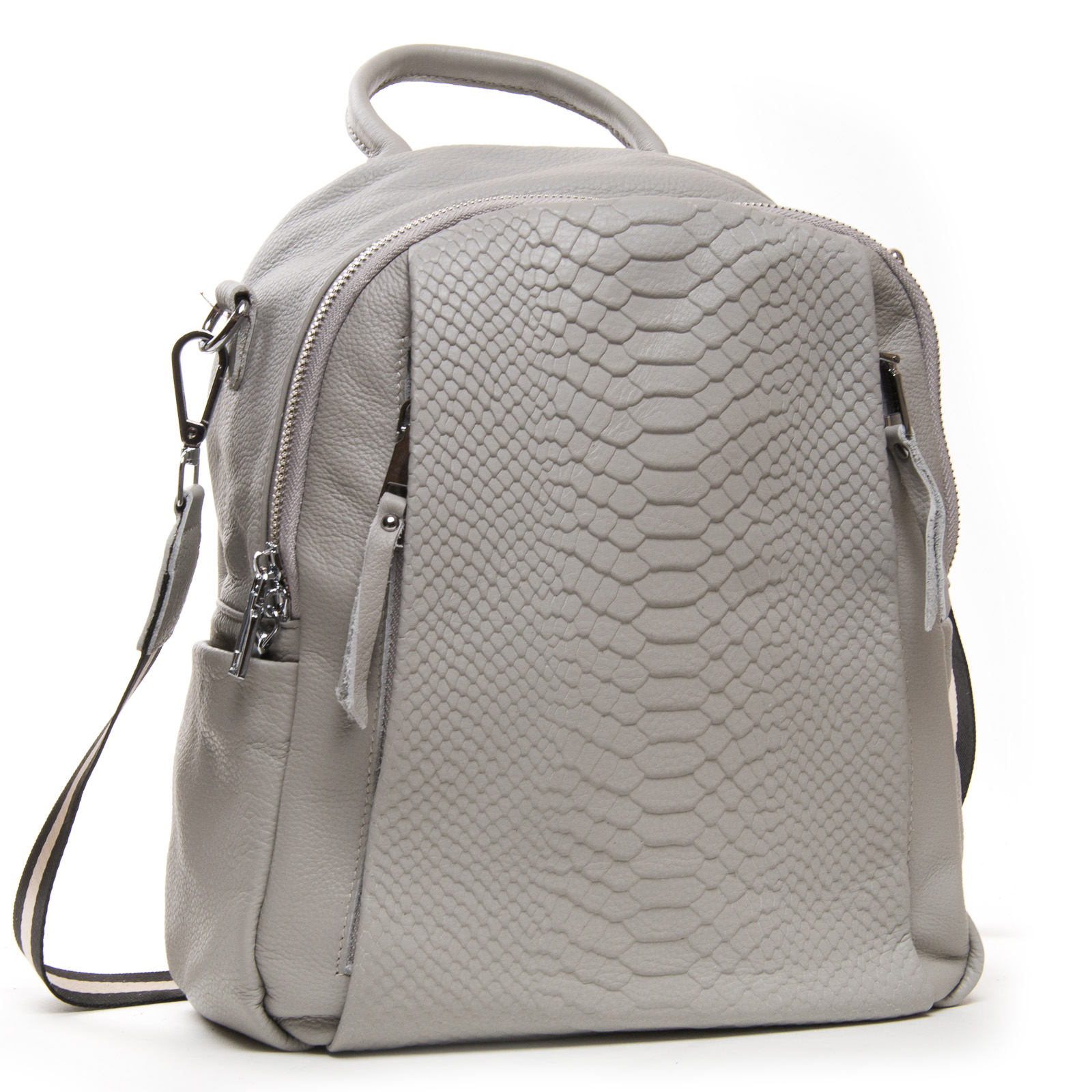 

Сумка Женская Рюкзак кожа ALEX RAI 28-8907-9 l-grey