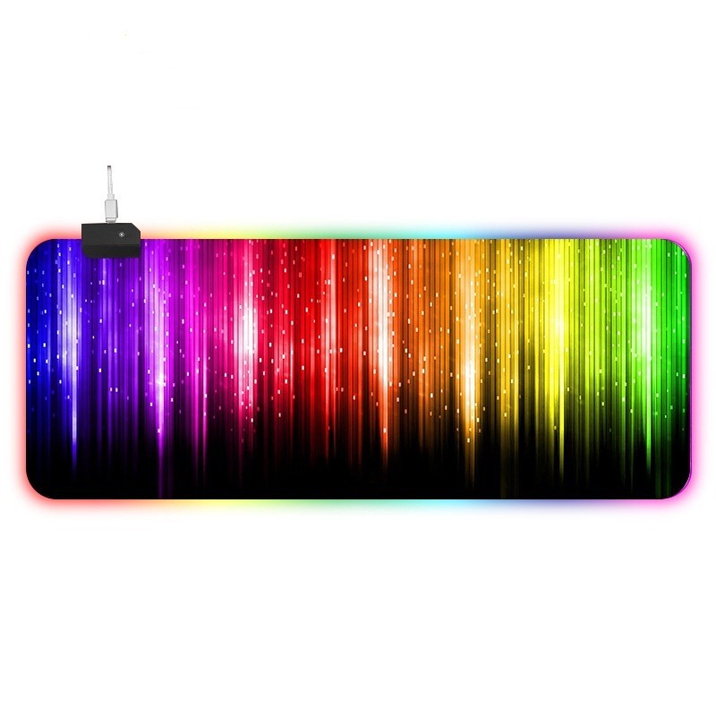 

Игровая поверхность для компьютерной мыши и клавиатуры RGB с подсветкой UKC коврик на стол нескользящий 80х30 см 70002