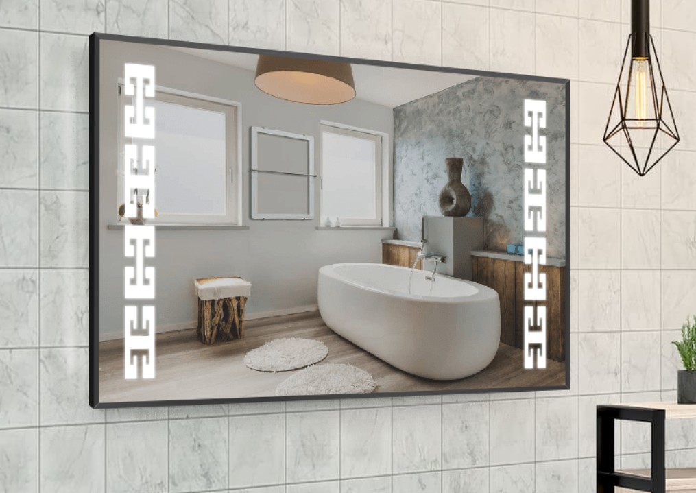 

Зеркало в алюминиевой раме c LED подсветкой Smart Mirror сенсорное Andria-R 50 x 40 см Прямоугольное