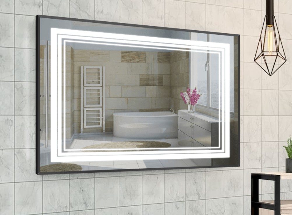 

Зеркало в алюминиевой раме c LED подсветкой Smart Mirror сенсорное Altamura-R 80 x 80 см