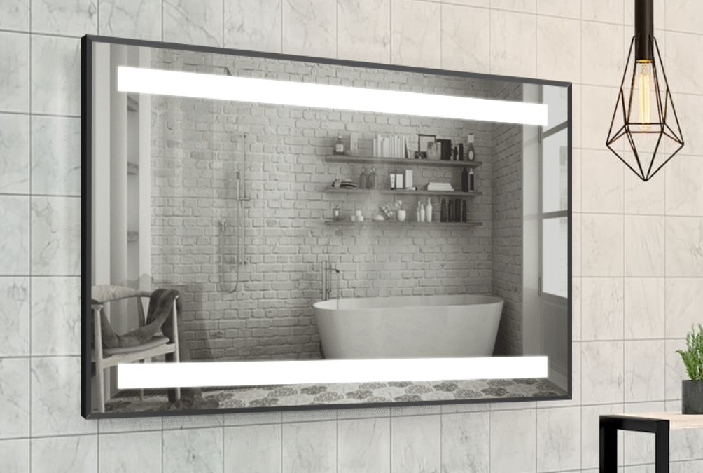 

Зеркало в алюминиевой раме c LED подсветкой Smart Mirror сенсорное Arezzo-R 100 x 120 см Прямоугольное