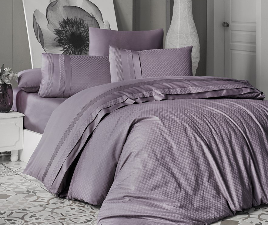 

Постельное белье First Choice DLX-S13 Square Style leylak евро m015737