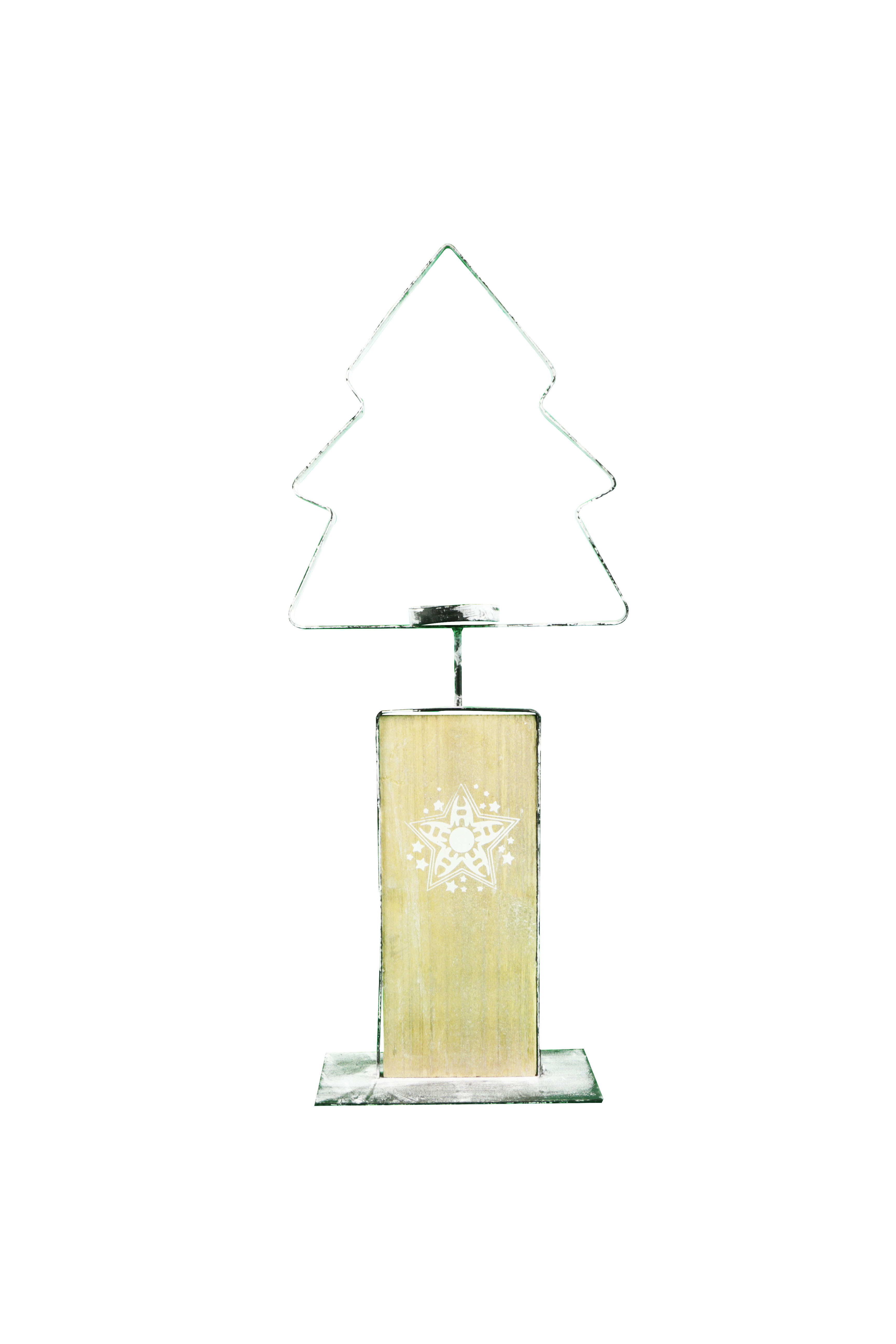 

Декоративный подсвечник Christmas gifts бежевый-белый NY-690243