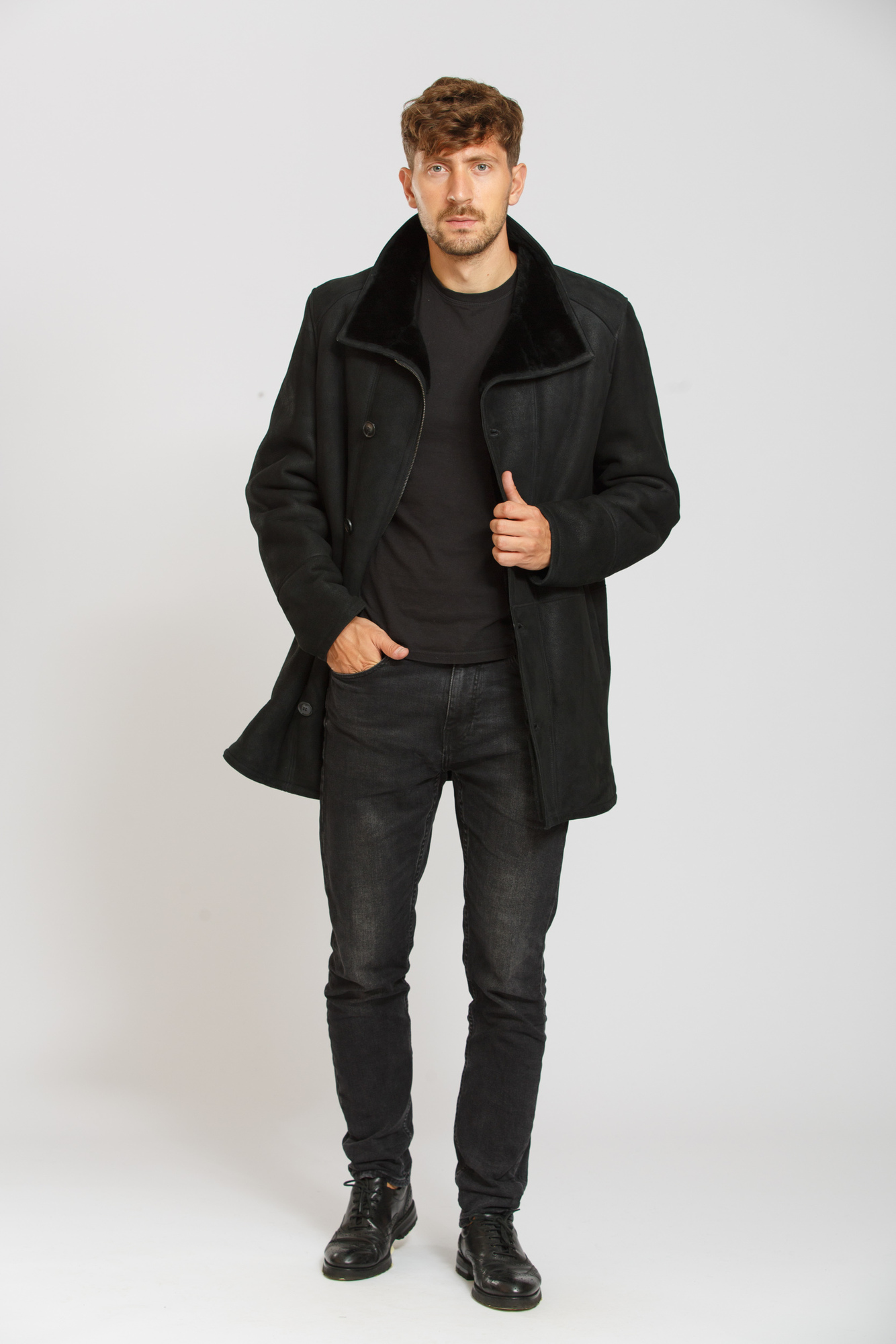 

Дубленка CVK Brand  Черный (21-21406, Дубленка CVK Brand 50 Черный (21-21406)