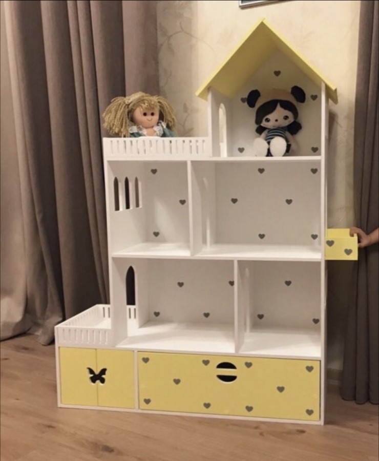 

Кукольный домик из безопасных материалов желтый