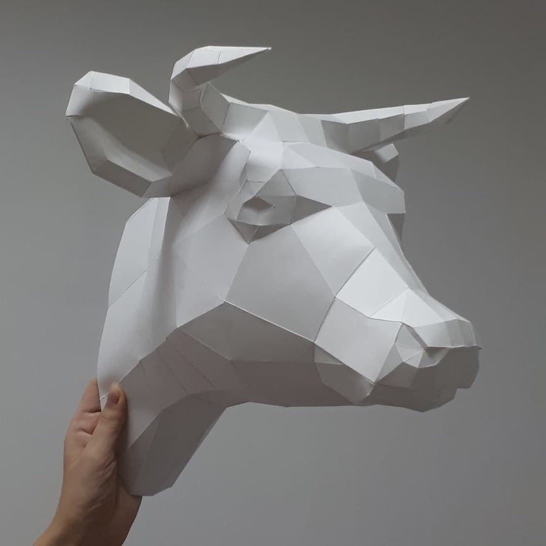 Конструированию из бумаги «Домашние животные. «Корова»