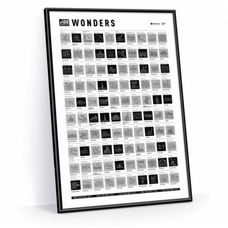 

Скретч постер 100 Wonders 1DEA.me 60х40 см Черно-белый 000141645