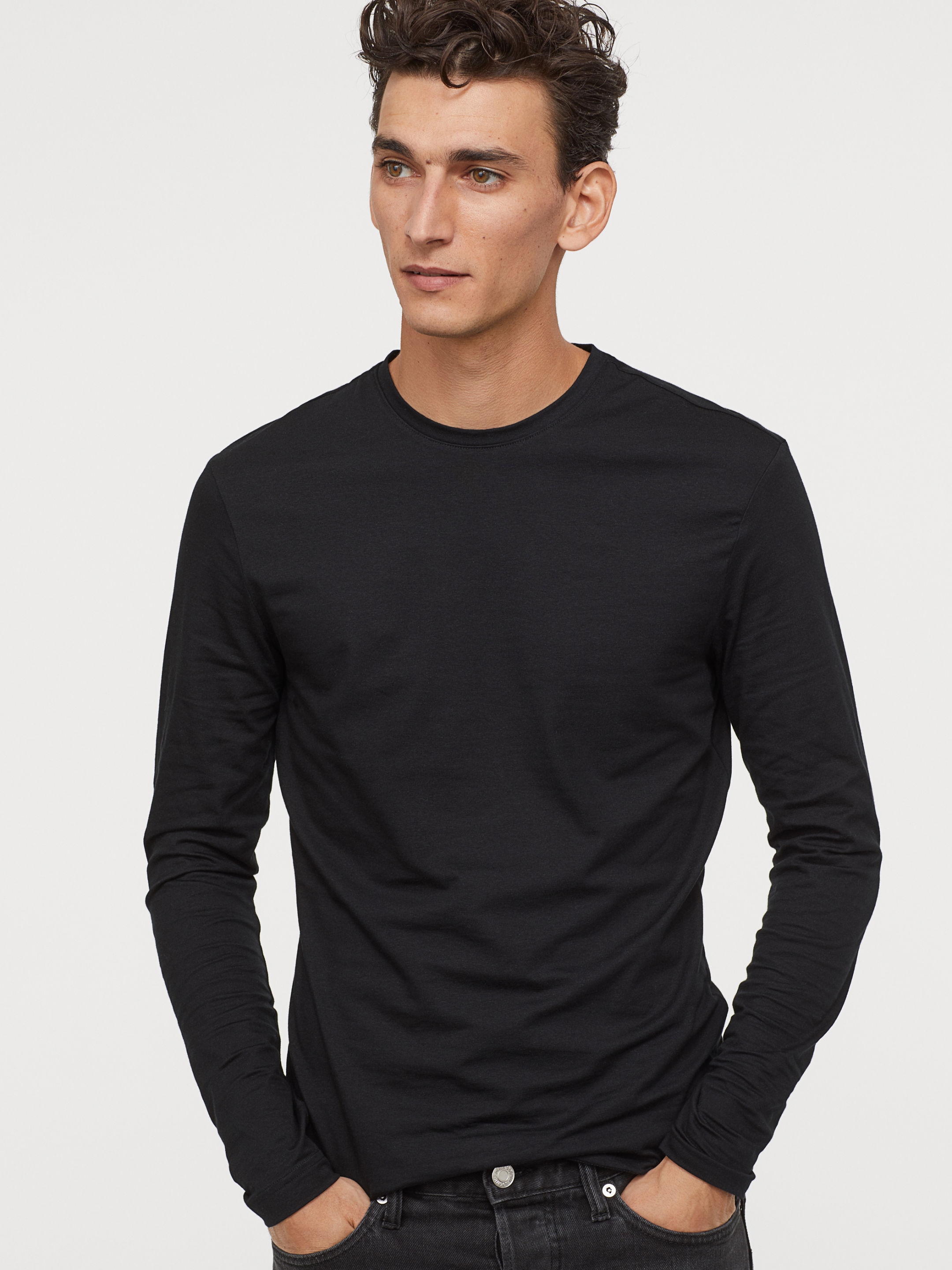 

Лонгслив H&M 0569984-9 L Черный (СА2000001283271)