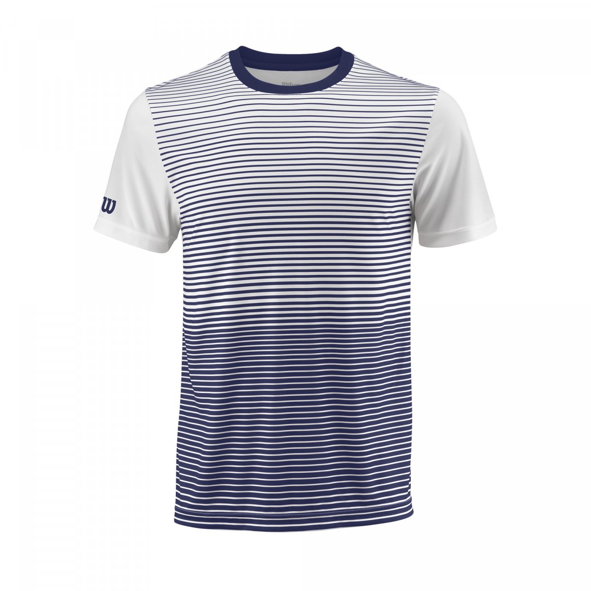 

Футболка Wilson TEAM STRIPED CREW L синий